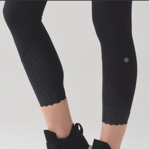 Lululemon tight stuff reflective black leggings